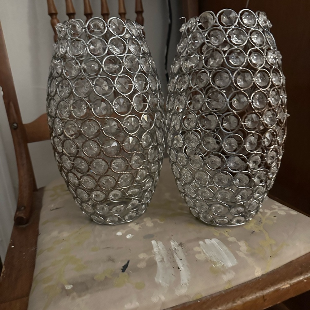 Silver Beaded Pineapple Pattern lamp shades